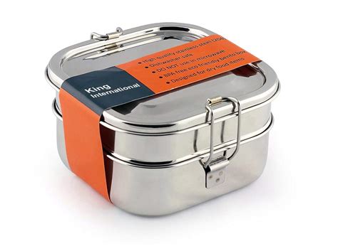 square steel lunch box